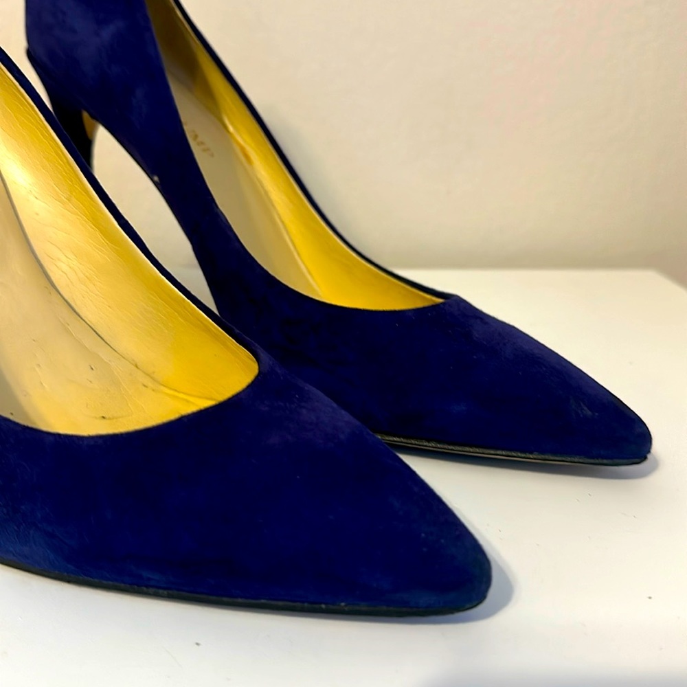 IVANKA TRUMP WOMEN'S BLUE SUEDE POINT TOE STILETTO PUMPS SIZE 11